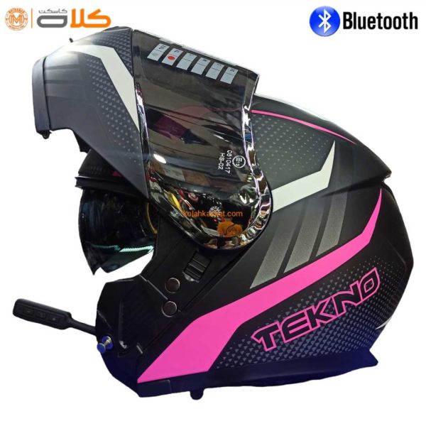 کلاه کاسکت بلوتوث دار فک متحرک تکنو مدل T32 BT8 TEKNO