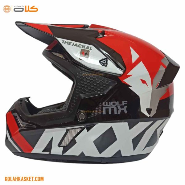 کلاه کاسکت کراسی اکسیس WOLF-BLKRED | AXXIS