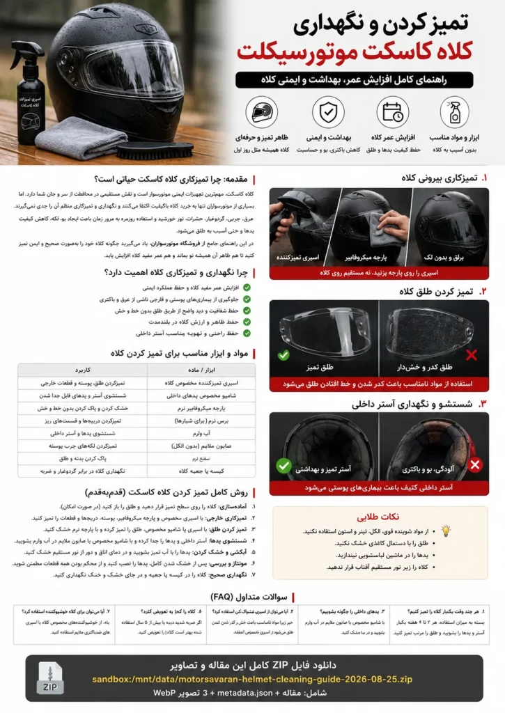 عمر مفید کلاه کاسکت؛ چه زمانی باید کلاه را تعویض کنیم؟ 2 فروشگاه خرید کلاه کاسکت و لوازم موتورسواران بازرسی آستر و طلق کلاه کاسکت