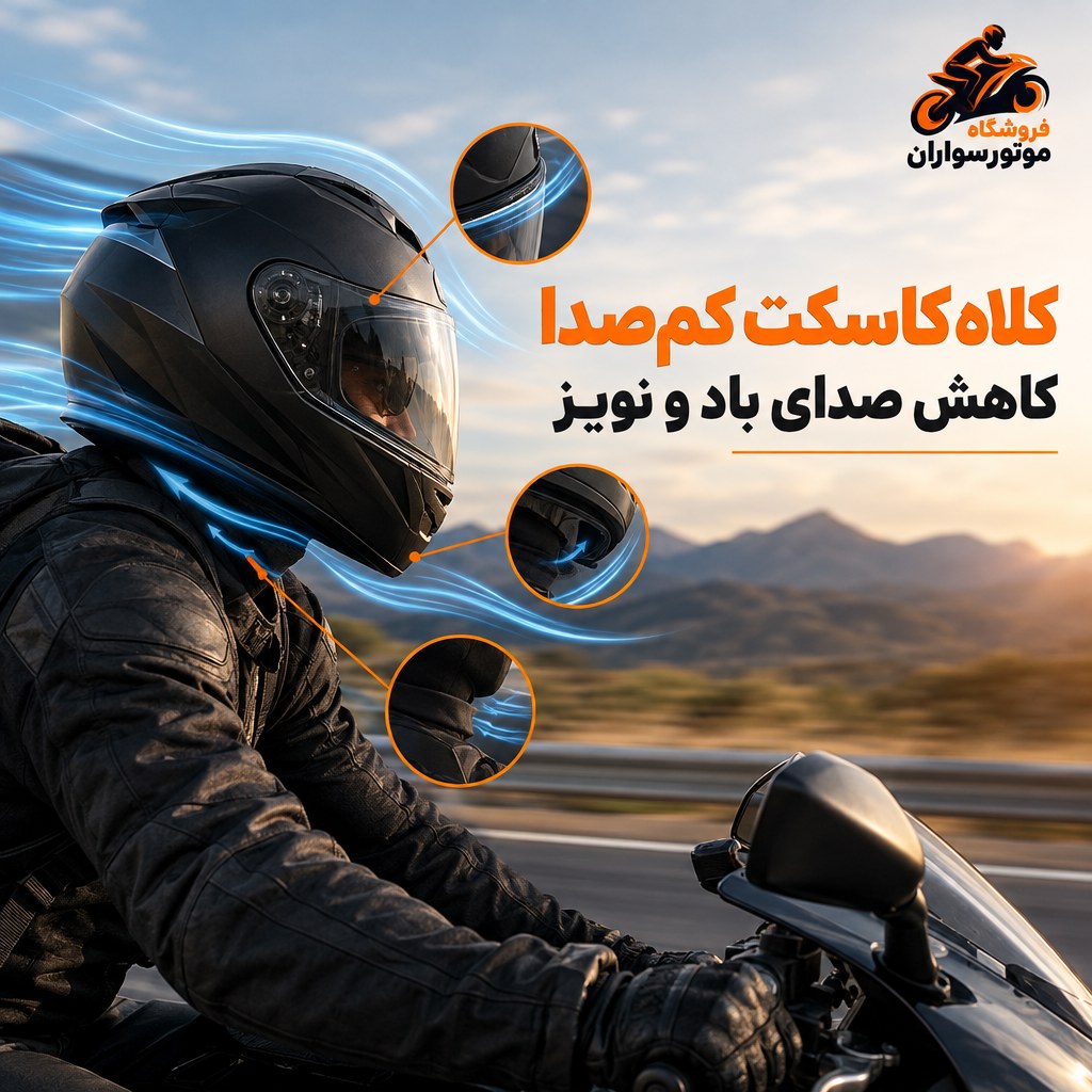 کلاه کاسکت کم‌صدا و روش کاهش صدای باد و نویز هنگام موتورسواری