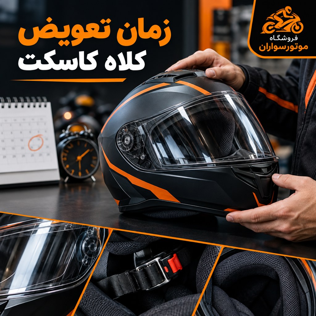 عمر مفید کلاه کاسکت و نشانه‌های زمان تعویض و بازرسی کلاه