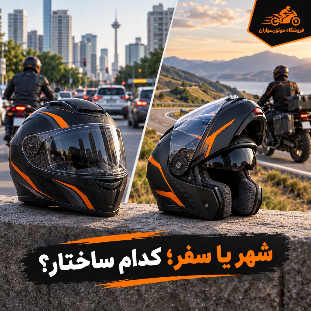 کلاه کاسکت فک ثابت بهتر است یا فک متحرک؟ مقایسه کامل 2 فروشگاه خرید کلاه کاسکت و لوازم موتورسواران مقایسه کلاه فک ثابت و فک متحرک در استفاده شهری و سفر