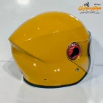 کلاه کاسکت PRS کودک زرد طلق‌شفاف برای دور سر ۵۱ تا ۵۵ - نمای روبه‌رو