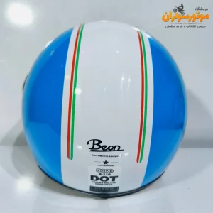 کلاه کاسکت Beon بئون آبی Italy؛ فرم باز و طلق شفاف - نمای کناری