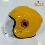کلاه کاسکت PRS کودک زرد طلق‌شفاف برای دور سر ۵۱ تا ۵۵ - نمای پشت