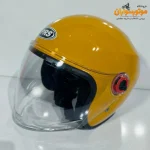 کلاه کاسکت PRS کودک زرد طلق‌شفاف برای دور سر ۵۱ تا ۵۵ - جزئیات طراحی