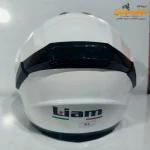 کلاه کاسکت سفید رنگ فک متحرک برند LIAM - نمای کناری