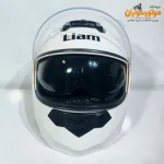 کلاه کاسکت سفید رنگ فک متحرک برند LIAM - جزئیات ظاهری