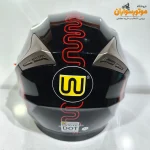 کلاه کاسکت بدون فک Wstandard مشکی قرمز براق - نمای کناری