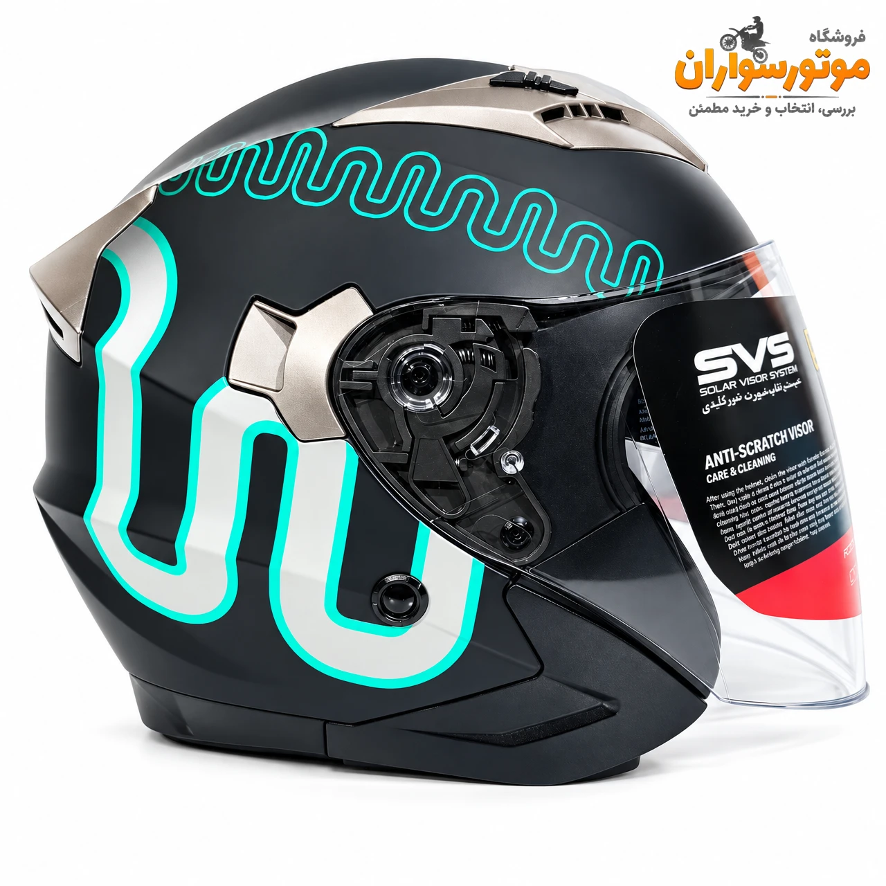 کلاه کاسکت Wstandard بدون فک مشکی طوسی با طلق شفاف | نمای اصلی کلاه کاسکت Wstandard بدون فک مشکی طوسی با طلق شفاف - نمای اصلی
