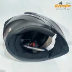 کلاه کاسکت فک متحرک Mars مشکی مات با بدنه ABS - جزئیات ظاهری