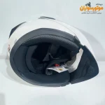کلاه کاسکت فک متحرک Mars Taftan سفید براق - جزئیات ظاهری