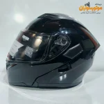 کلاه کاسکت فک متحرک مشکی براق برند MARS - تصویر گالری 3