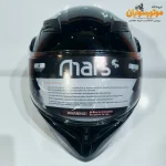 کلاه کاسکت فک متحرک مشکی براق برند MARS - تصویر گالری 8