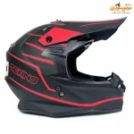 کلاه کاسکت کراسی تکنو TEKNO قرمز مشکی مات - نمای اصلی