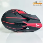کلاه کاسکت کراسی تکنو TEKNO قرمز مشکی مات - جزئیات ظاهری