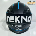 کلاه کاسکت کراسی مشکی آبی تکنو Tekno - نمای کناری