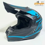 کلاه کاسکت کراسی مشکی آبی تکنو Tekno - جزئیات طراحی
