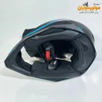 کلاه کاسکت کراسی مشکی آبی تکنو Tekno - نمای زاویه‌دار