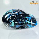 کلاه کاسکت کراسی طرح‌دار مشکی آبی تکنو TEKNO - جزئیات ظاهری