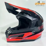 کلاه کاسکت کراسی مشکی قرمز براق تکنو TEKNO - جزئیات طراحی