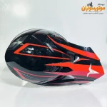 کلاه کاسکت کراسی مشکی قرمز براق تکنو TEKNO - جزئیات ظاهری