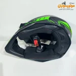 کلاه کاسکت کراسی مشکی سبز مات TEKNO تکنو - جزئیات ظاهری