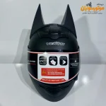 کلاه کاسکت بتمن وارداتی مشکی مات HNJ - جزئیات ظاهری