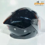 کلاه کاسکت بدون فک ردلاین کد 960 مشکی براق - نمای کناری