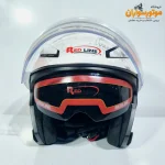 کلاه کاسکت بدون فک سفید براق برند ردلاین Redline 965 - نمای زاویه‌دار