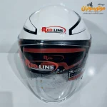 کلاه کاسکت بدون فک سفید براق برند ردلاین Redline 965 - جزئیات ظاهری