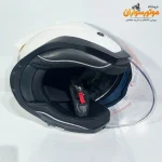 کلاه کاسکت بدون فک سفید براق برند ردلاین Redline 965 - نمای گالری