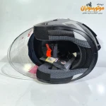کلاه کاسکت ردلاین مدل 966 مشکی طوسی عینک‌دار - جزئیات ظاهری