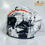 کلاه کاسکت بدون فک RAPIDO طرح BON سفید راپیدو - جزئیات طراحی