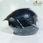 کلاه کاسکت کایک Qike B32 بدون فک، مشکی براق - نمای کناری