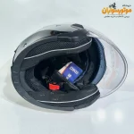 کلاه کاسکت کایک Qike B32 بدون فک، مشکی براق - جزئیات ظاهری