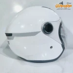 کلاه کاسکت بدون فک سفید عینک‌دار تکنیک تکنیک TECHNIC - نمای کناری