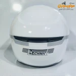 کلاه کاسکت بدون فک سفید عینک‌دار تکنیک تکنیک TECHNIC - نمای پشت