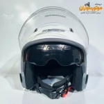 کلاه کاسکت بدون فک سفید عینک‌دار تکنیک تکنیک TECHNIC - نمای گالری