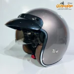 کلاه کاسکت وسپایی راپیدو بژ براق - نمای زاویه‌دار