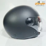 کلاه کاسکت وسپایی MT B90 مشکی مات - نمای کناری