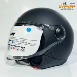 کلاه کاسکت وسپایی MT B90 مشکی مات - نمای زاویه‌دار