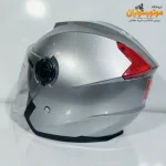 کلاه کاسکت بدون فک عینک دار سبک رنگ نقره ای برند EK - جزئیات طراحی
