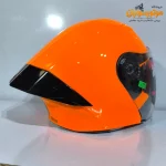 کلاه کاسکت نارنجی بدون فک استیل برد Steelbird - نمای کناری