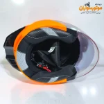 کلاه کاسکت نارنجی بدون فک استیل برد Steelbird - نمای گالری