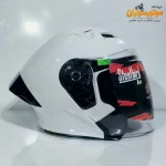 کلاه کاسکت سفید بدون فک استیل برد Steelbird Air - نمای روبه‌رو
