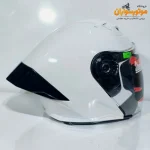 کلاه کاسکت سفید بدون فک استیل برد Steelbird Air - نمای کناری