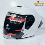 کلاه کاسکت سفید بدون فک استیل برد Steelbird Air - نمای نزدیک