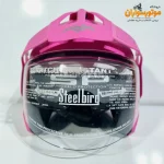کلاه کاسکت بدون فک صورتی سبک وزن Steelbird - نمای گالری