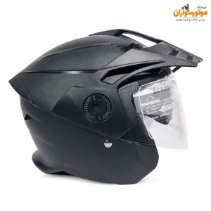 کلاه کاسکت Steelbird بدون فک، مشکی مات و بسیار سبک‌وزن - نمای اصلی